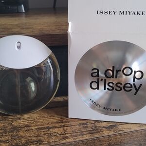 Issey Miyake Clear Glass Perfume Bottle with White Cap